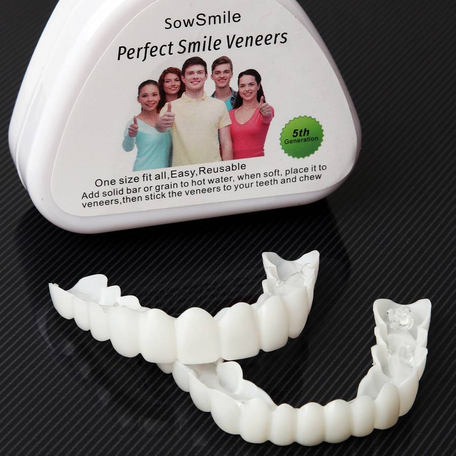 SowSmile Snap-on-Smile Soft Silicon False Teeth Cover Veneers