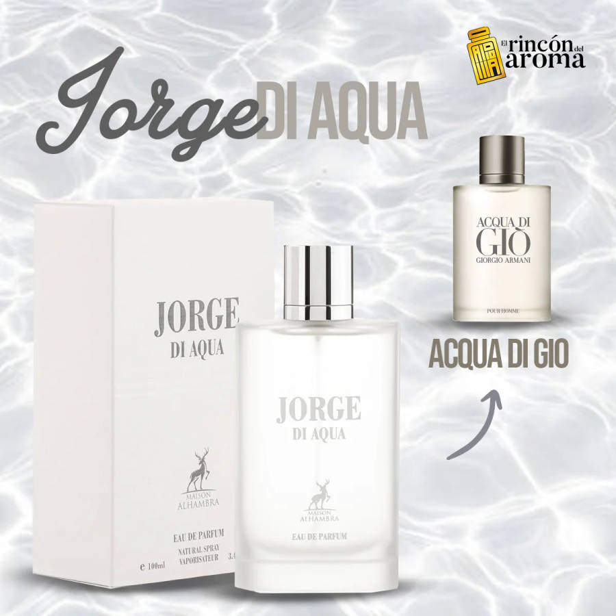 Alhambra Jorge Di Profumo Aqua 100 ml Eau De Parfum Fresh Spicy scent