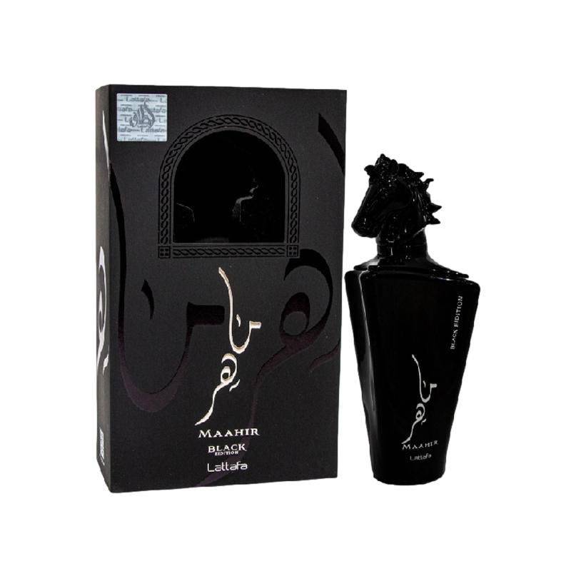 Lattafa Maahir Black Edition 100 ml Eau De Parfum Woody scent
