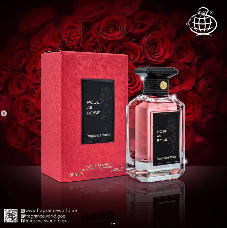 Fragrance World Pose As Rose 100 ml Eau De Parfum Floral scent