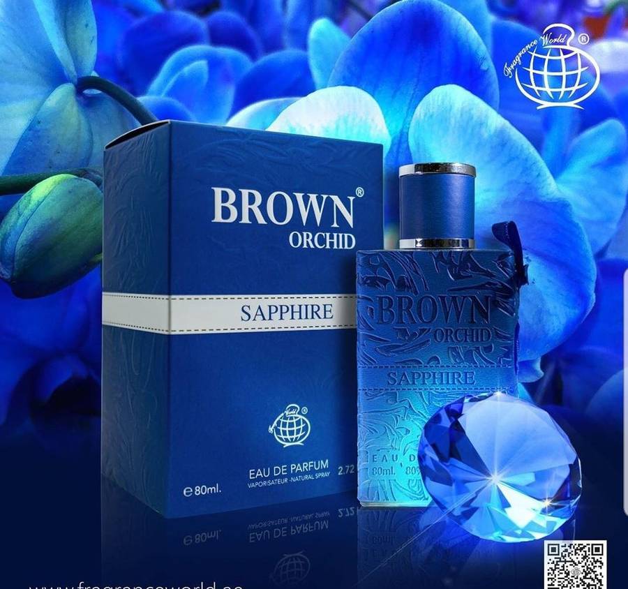 Fragrance World Brown Orchid Sapphire 80 ml Eau De Parfum Fresh scent