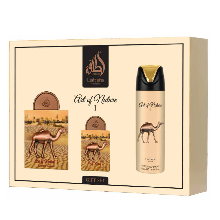 Lattafa Pride Art Of Nature I Gift Set 100 ml +20 ml + 200 ml Eau De Parfum Fruity Oud scent