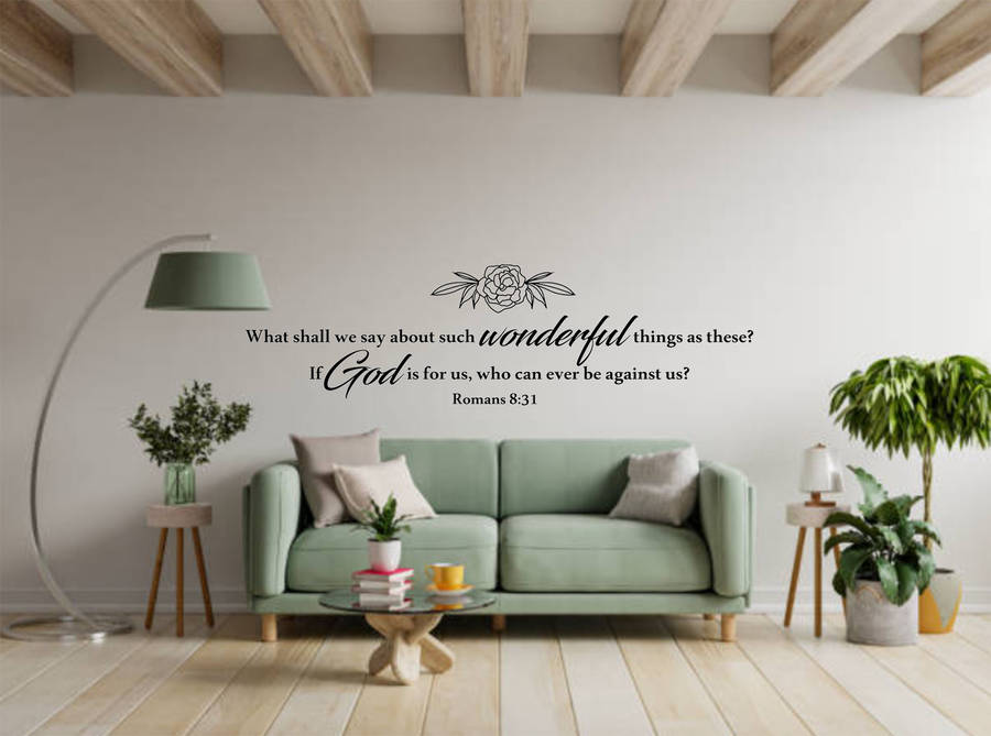 Removable wall decal : If God is for us who can be against us