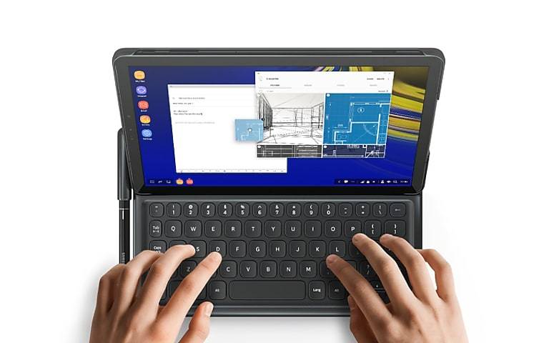 Samsung Galaxy Tab S4 Book Cover Keyboard, Black (tablet sold separately)