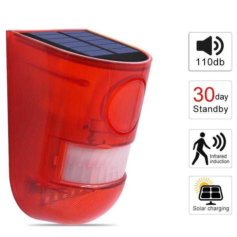 6LED Waterproof Solar Alarm Light