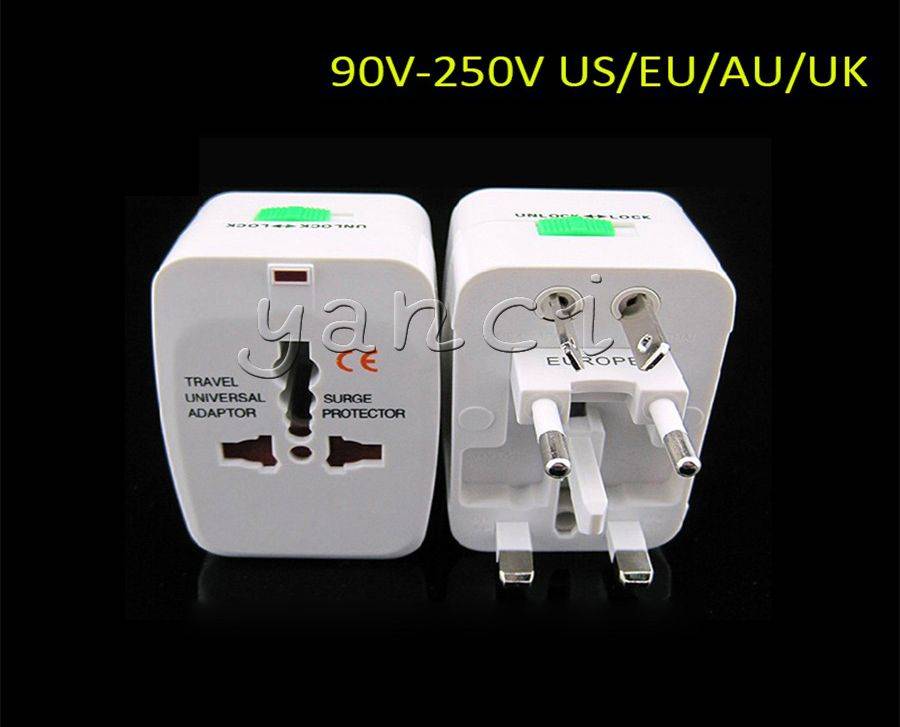 Travel power adapter All in One Universal Worldwide Travel Wall Charger AC Power AU UK US EU Plug Adapter Adaptor with retail package