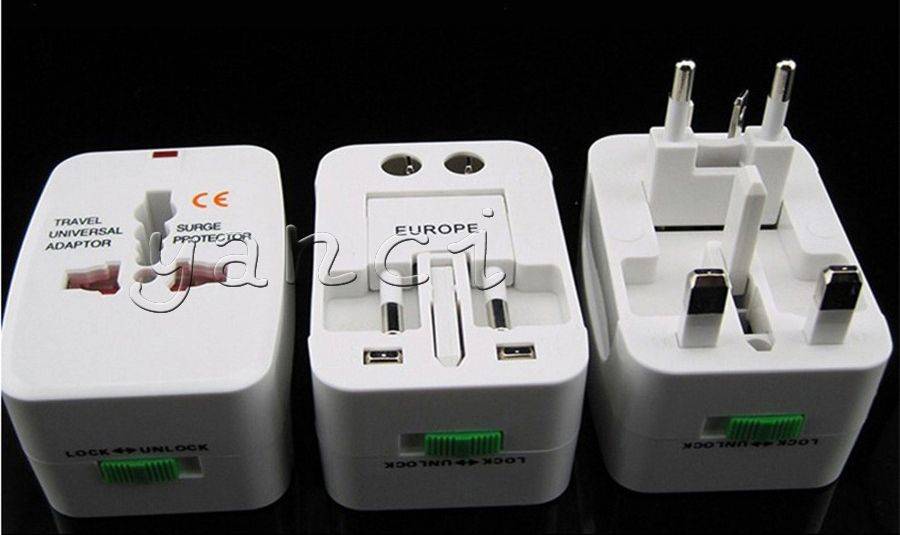 Travel power adapter All in One Universal Worldwide Travel Wall Charger AC Power AU UK US EU Plug Adapter Adaptor with retail package
