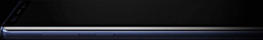 Galaxy Note9 laying flat seen from the left, a line appears on screen then the S Pen follows