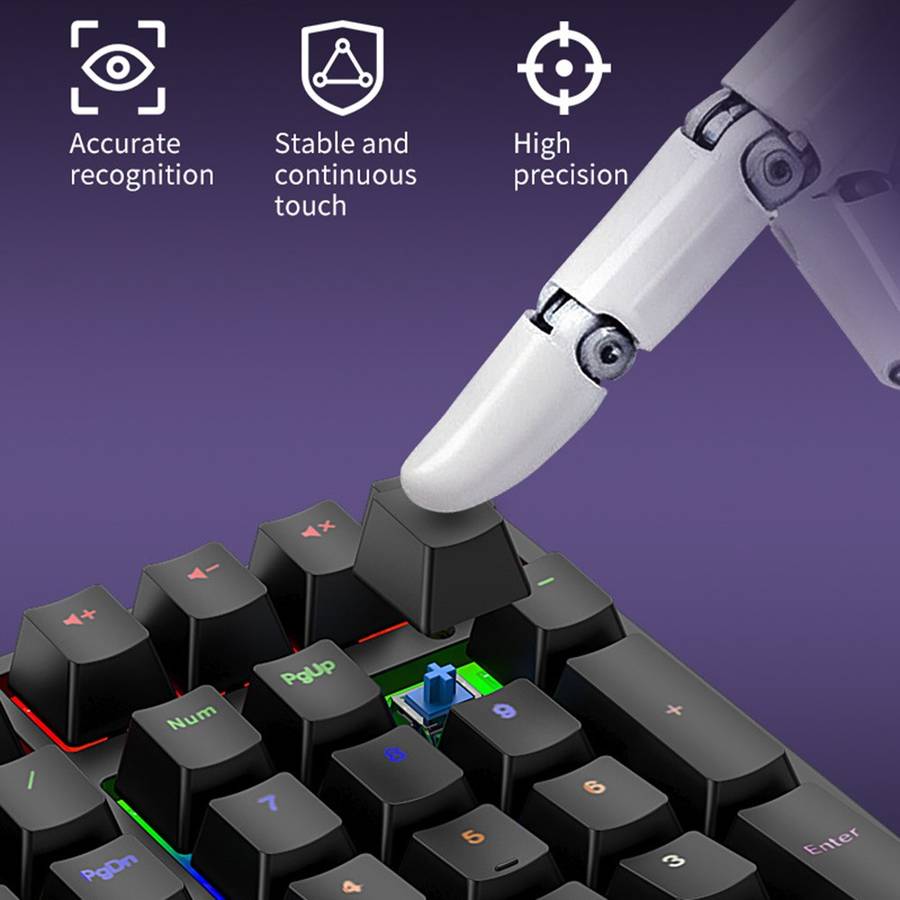 A36 RGB Backlit Mini Mechanical Keyboard with Numpad 34 Keys Type-C Wired Keyboard - Black