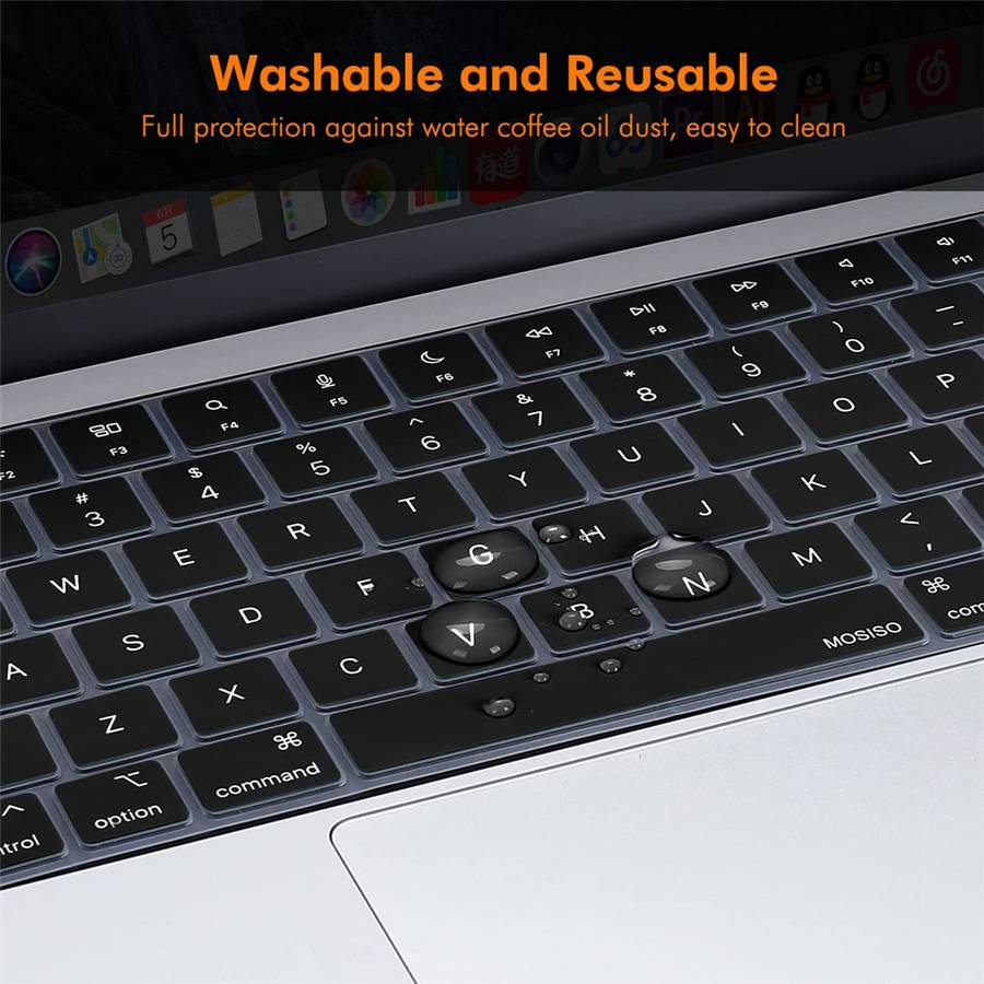 MacBook Pro 14.2 / Pro 16.2 / Air 13.6 / Air 15.3 ENKAY US Version Keyboard Cover Soft Silicone Prot