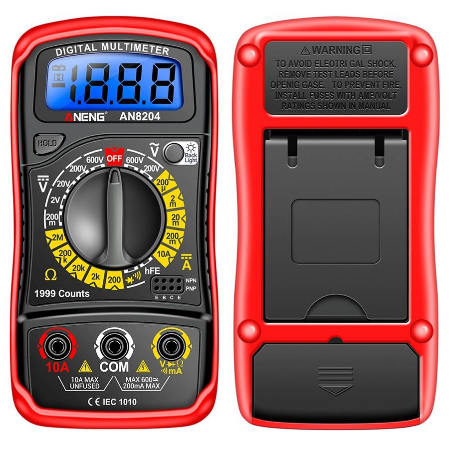 Digital Multimeter AC DC Voltage DC Current Resistance Diode Tester
