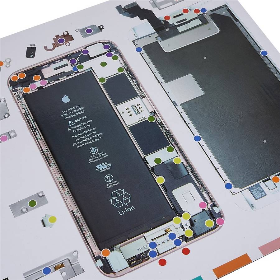 KAIGEXIN Magnetic Screw Mat for iPhone 6s Plus 5.5-inch Magnetic Screw Work Pad Screws Holder