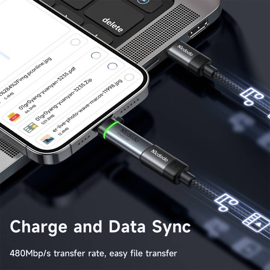 MCDODO OT-2590 Type-C Female to Lightning Male 36W Adapter Data Transmission Auto Power Off