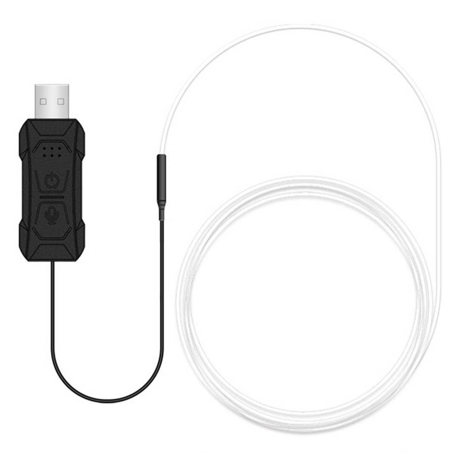 S3U 3m S-Series Fiber Optic Flexible Neon Light Strip Sound-activated Car Interior USB Atmosphere La