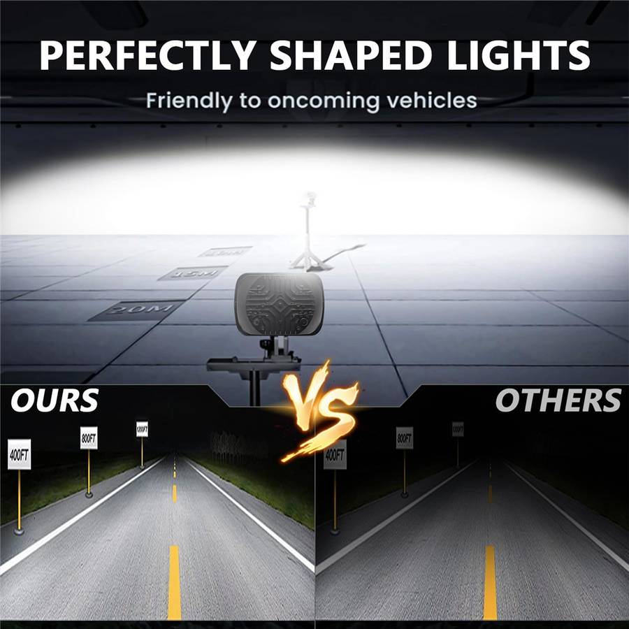 5 x 7 Inch Square LED Headlight High Brightness IP67 Waterproof High Low Beam Truck Front Headlamp