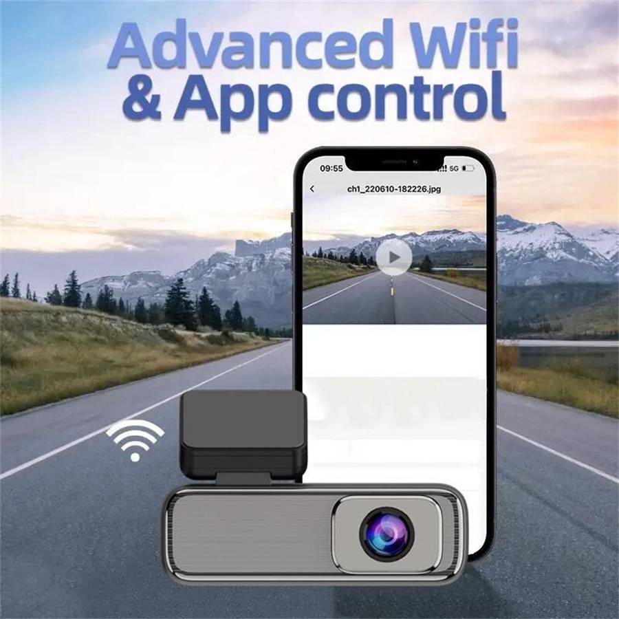 Q6 1.47 Inch Screen 2K Dual Lens Dash Cam Loop Recording WiFi Car Camera Night Vision Recorder