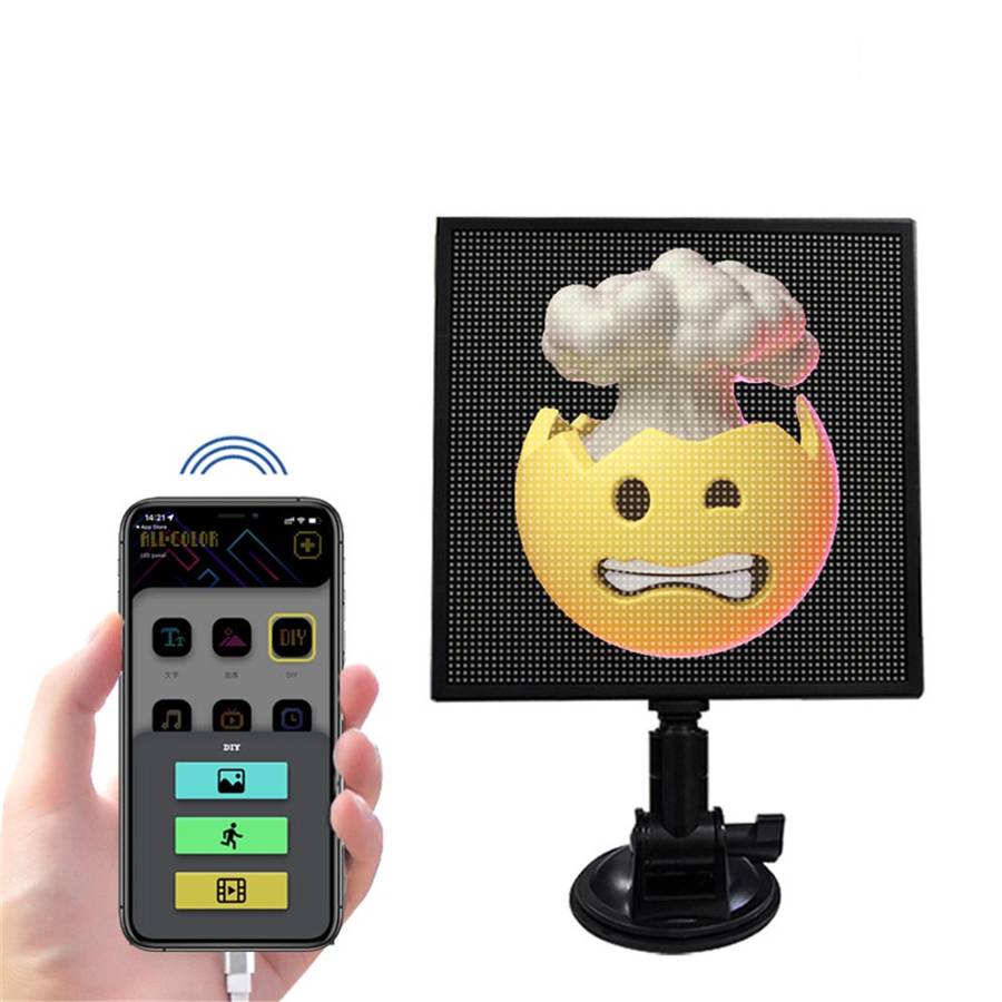 P32L Car Back Window LED Display Light 32x32LED Smartphone App Control LED Car Sign Screen for Home
