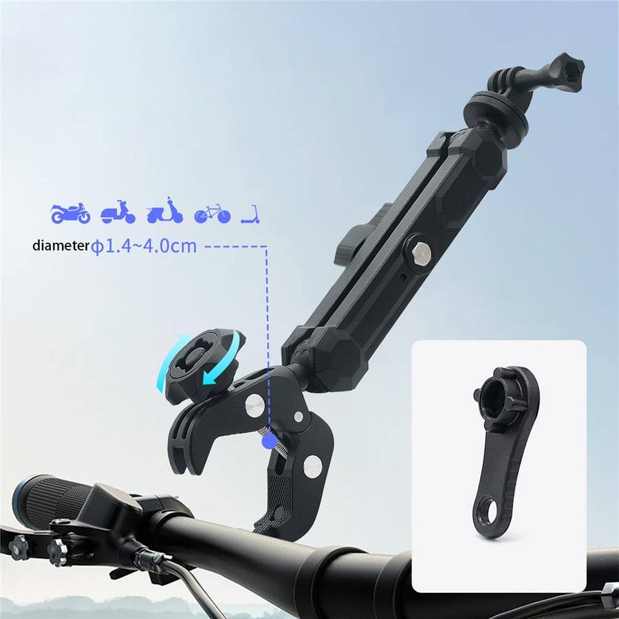 WUPP CS-2001A1 Motorcycle Camera Mount Holder Motorbike Handlebar Bracket for Gopro