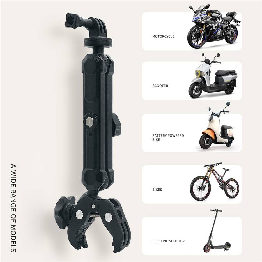 WUPP CS-2001A1 Motorcycle Camera Mount Holder Motorbike Handlebar Bracket for Gopro
