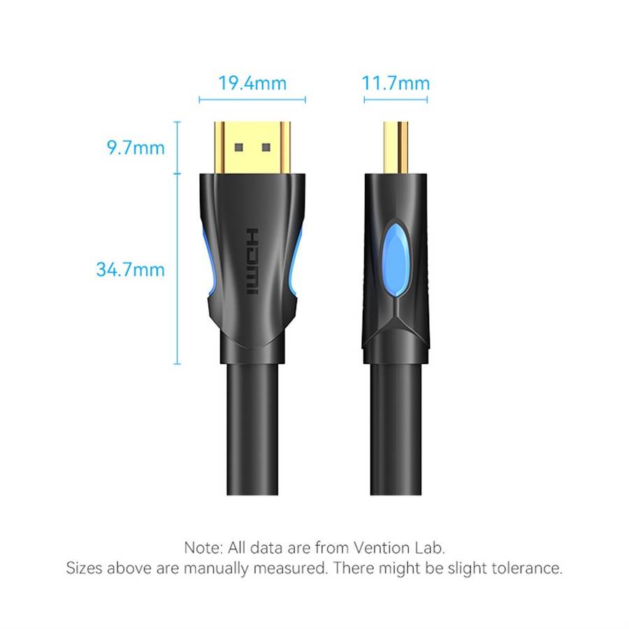 VENTION AAHBG AAH Series 1.5m HDMI Cable 4K Male to Male Cord for Laptops Projectors Xbox TV