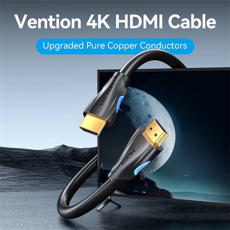 VENTION AAHBG AAH Series 1.5m HDMI Cable 4K Male to Male Cord for Laptops Projectors Xbox TV