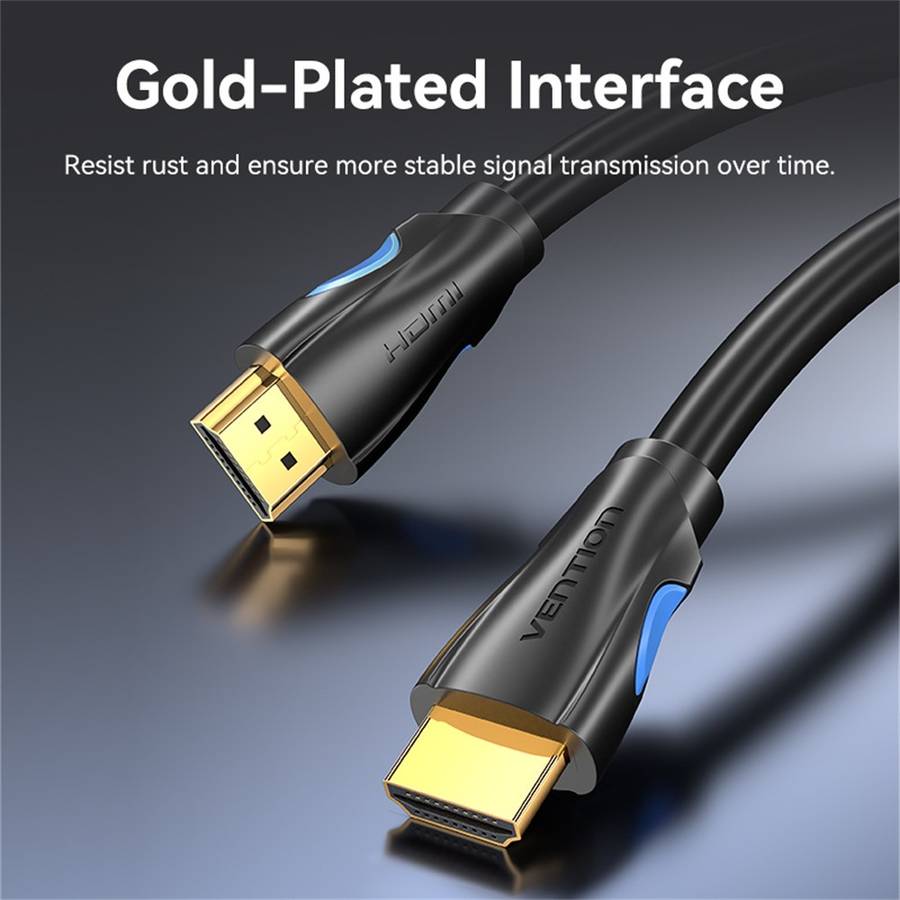 VENTION AAHBG AAH Series 1.5m HDMI Cable 4K Male to Male Cord for Laptops Projectors Xbox TV