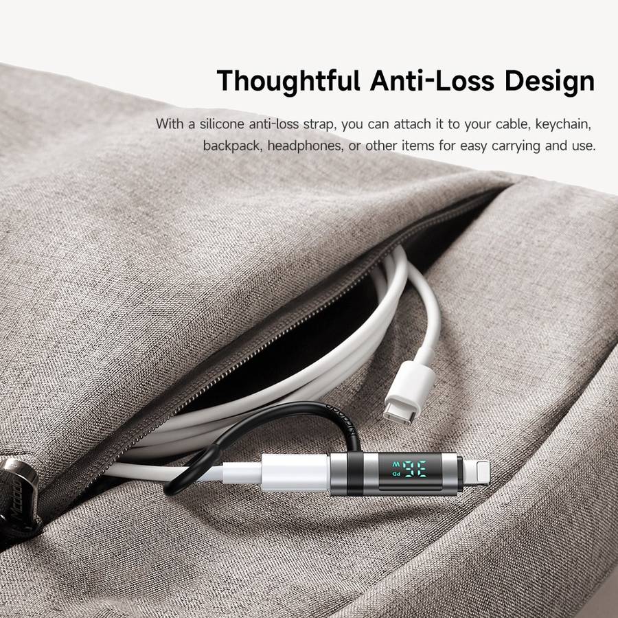 MCDODO OT-2610 MDD Digital Display PD Adapter USB-C Female to iP Male 36W Fast Charging Converter