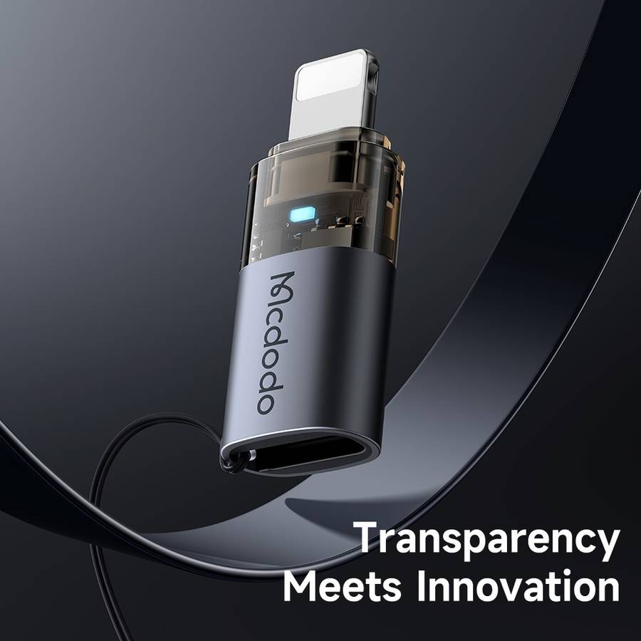 MCDODO OT-7630 MDD USB-C Female to iP Male Adapter with LED Light PD 36W Fast Charging Converter