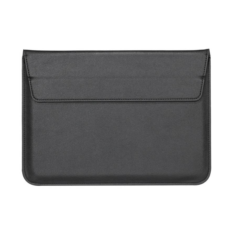 Envelop Style PU Leather Laptop Bag Sleeve Pouch for MacBook Air 13.3-inch/iPad Pro 12.9 - Black