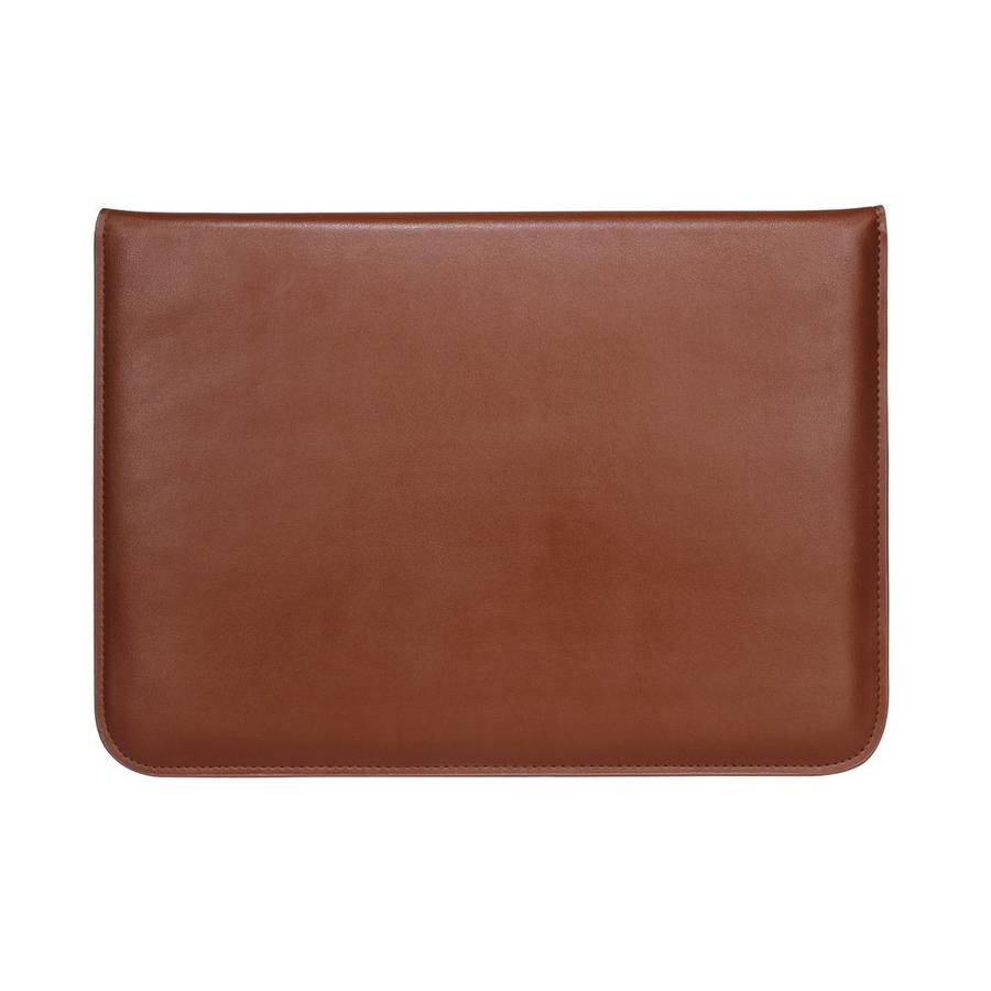 Envelop Style PU Leather Laptop Bag Sleeve Pouch for MacBook Air 13.3-inch / iPad Pro 12.9 - Brown