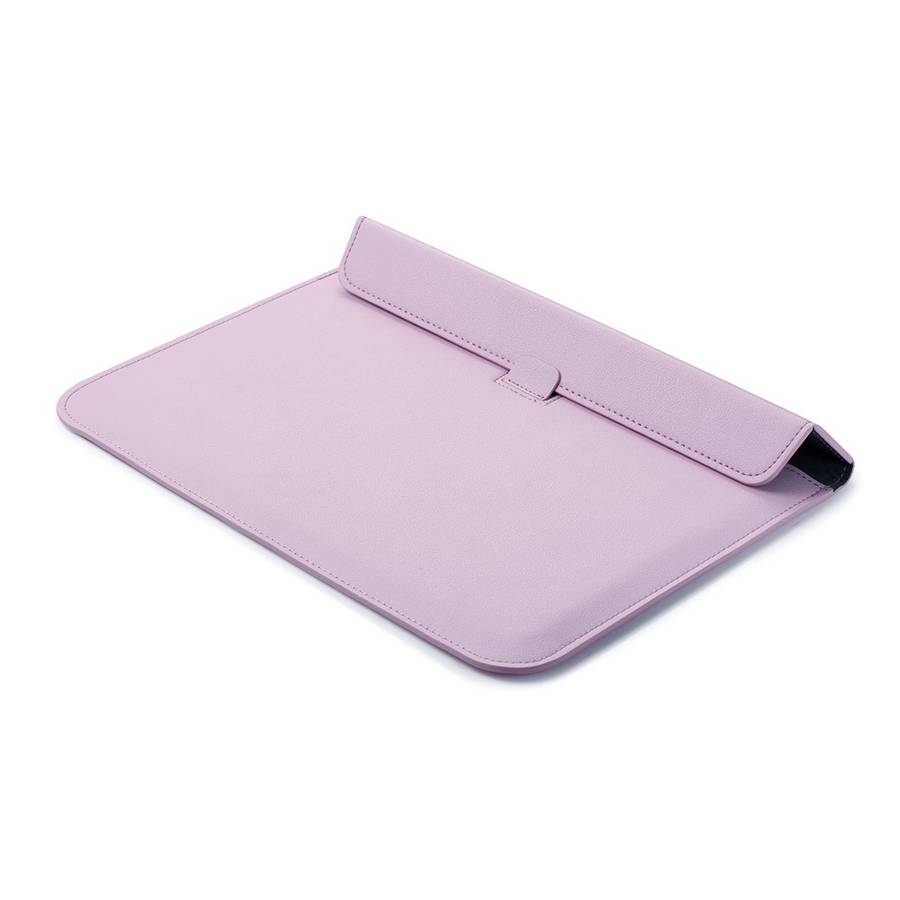 Envelop Style PU Leather Laptop Bag Sleeve Pouch for MacBook Air 13.3-inch / iPad Pro 12.9 - Pink