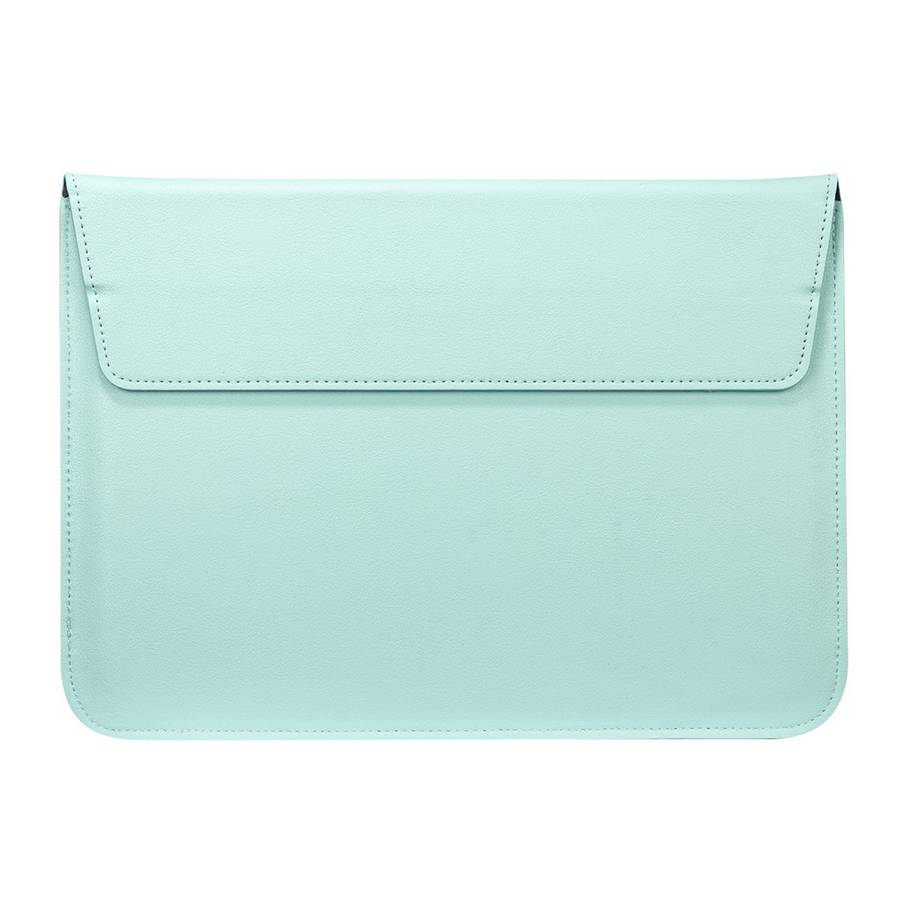 Envelop Style PU Leather Laptop Bag Sleeve Pouch for MacBook Air 13.3-inch / iPad Pro 12.9 - Mint Gr