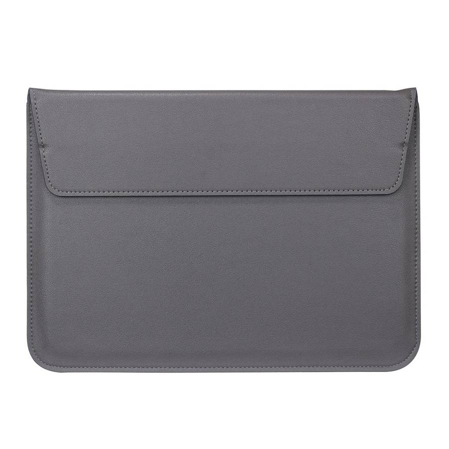 Envelop Style PU Leather Laptop Bag Sleeve Pouch for MacBook Air 13.3-inch / iPad Pro 12.9 - Grey