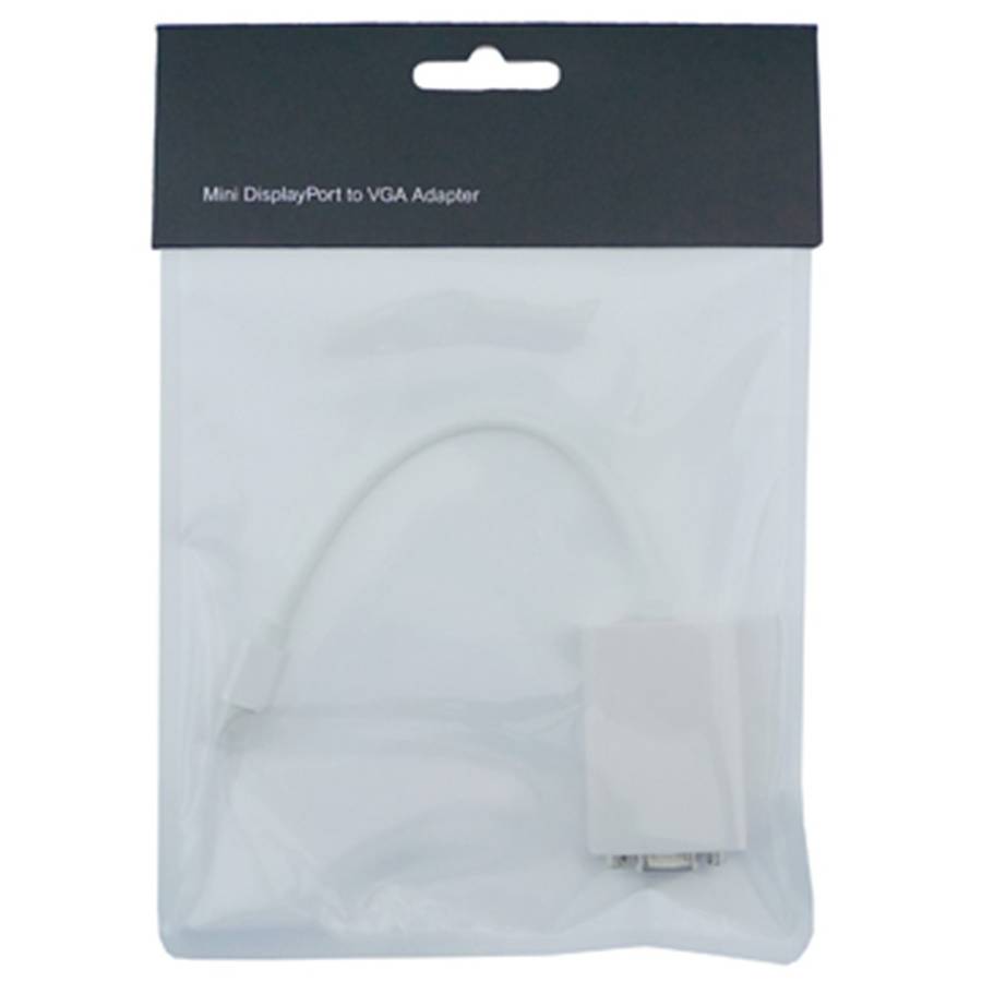 Premium White Thunderbolt Port to VGA Female Cable Adapter for Apple Macbook, Macbook Pro, iMac, Mac