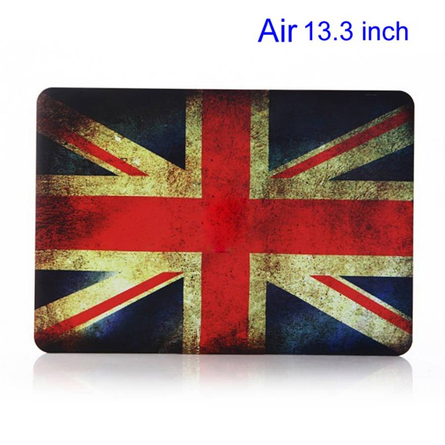 Vintage UK Flag Rubberized Hard Shell Cover for Apple Macbook Air 13.3