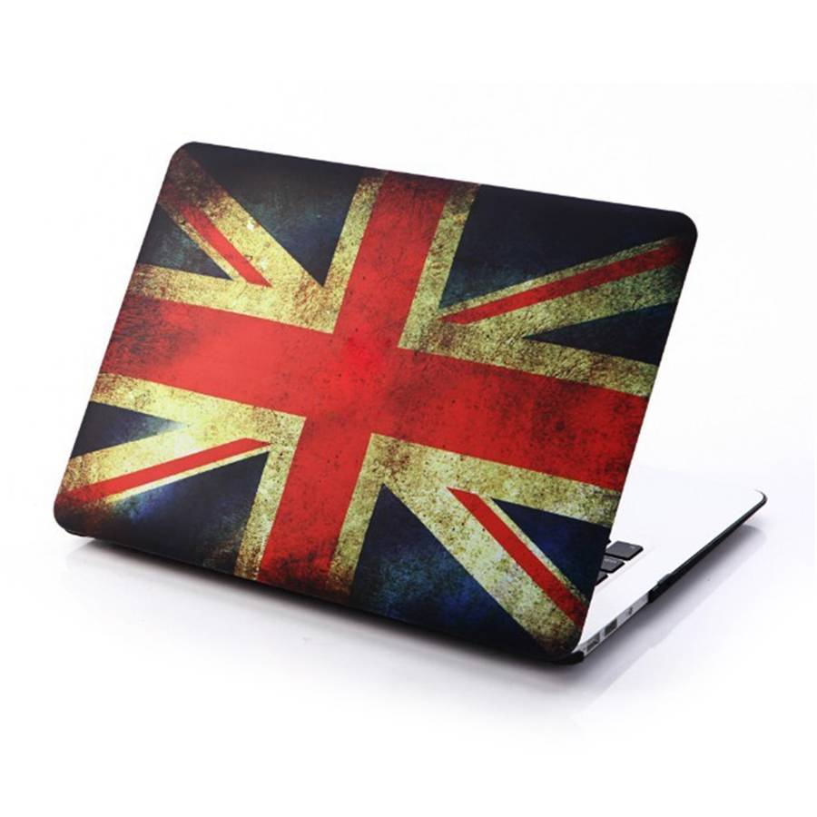 Vintage UK Flag Rubberized Hard Shell Cover for Apple Macbook Air 13.3