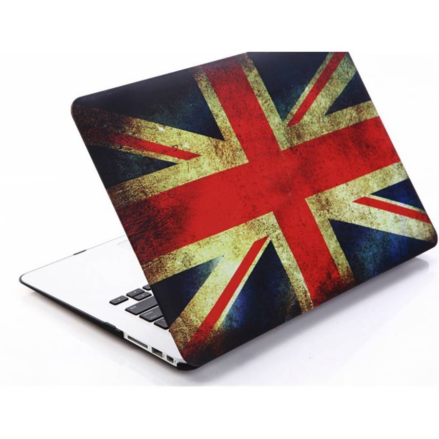 Vintage UK Flag Rubberized Hard Shell Cover for Apple Macbook Air 13.3