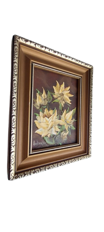 Beautifully framed original oil paintings of flowers by Ann Donaldson