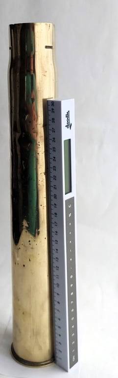 Brass Artillery Shell Casing - 3 Pounder Mark 2 - 1906