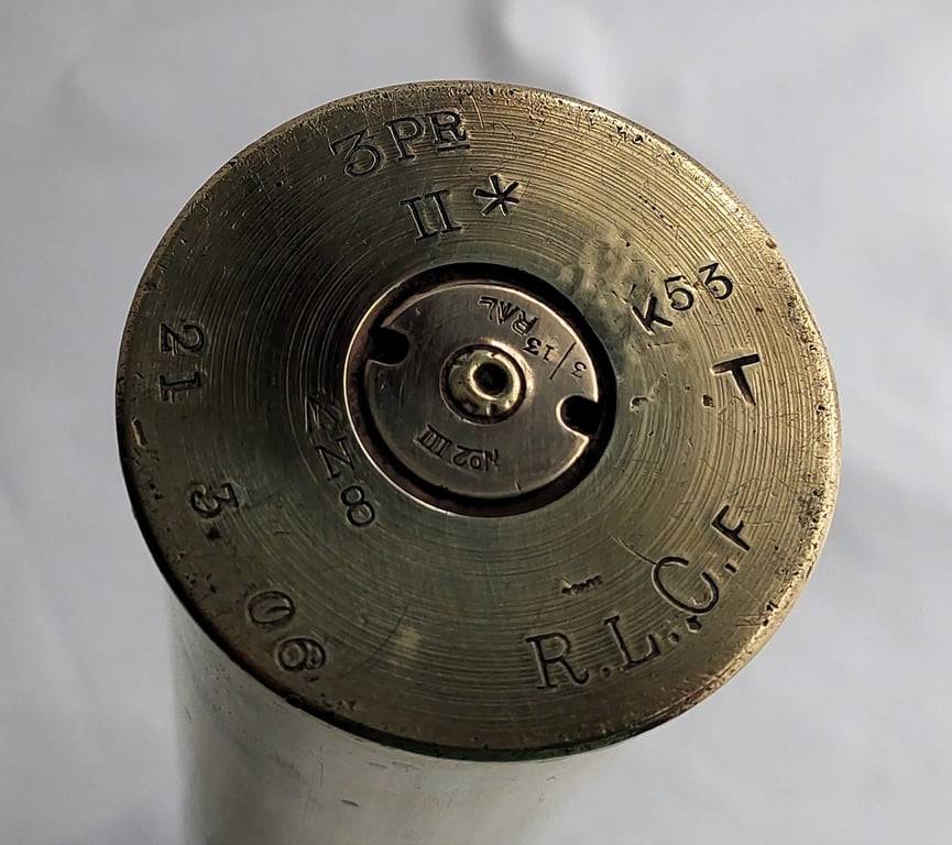 Brass Artillery Shell Casing - 3 Pounder Mark 2 - 1906