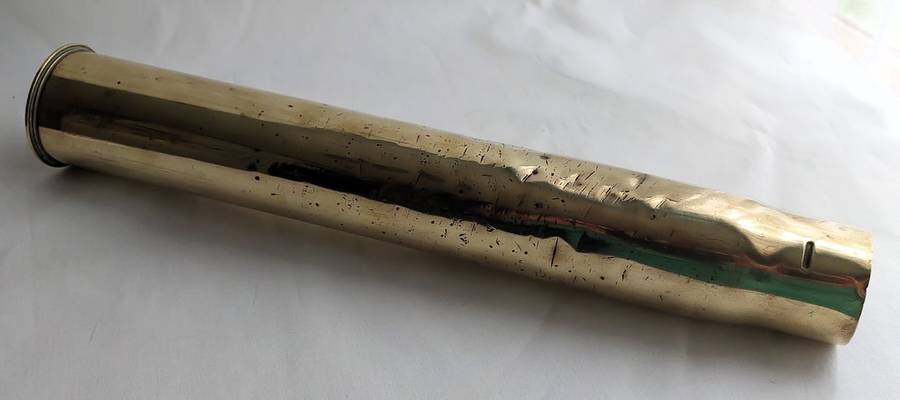 Brass Artillery Shell Casing - 3 Pounder Mark 2 - 1906