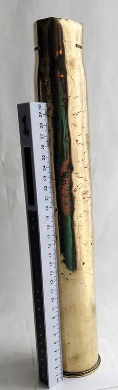 Brass Artillery Shell Casing - 3 Pounder Mark 2 - 1906