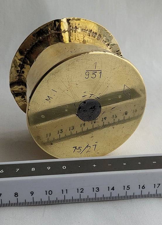 Trench Art - 1 Off Brass Shell (Shaped in the shape of an ashtray) - 75 mm Caliber - Italian Bras...