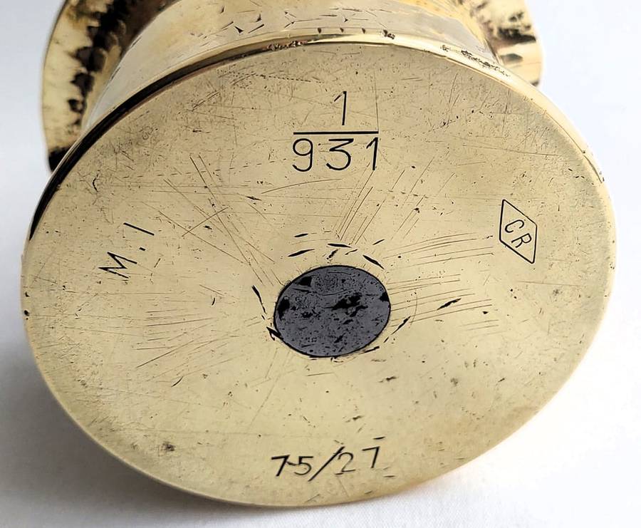 Trench Art - 1 Off Brass Shell (Shaped in the shape of an ashtray) - 75 mm Caliber - Italian Bras...