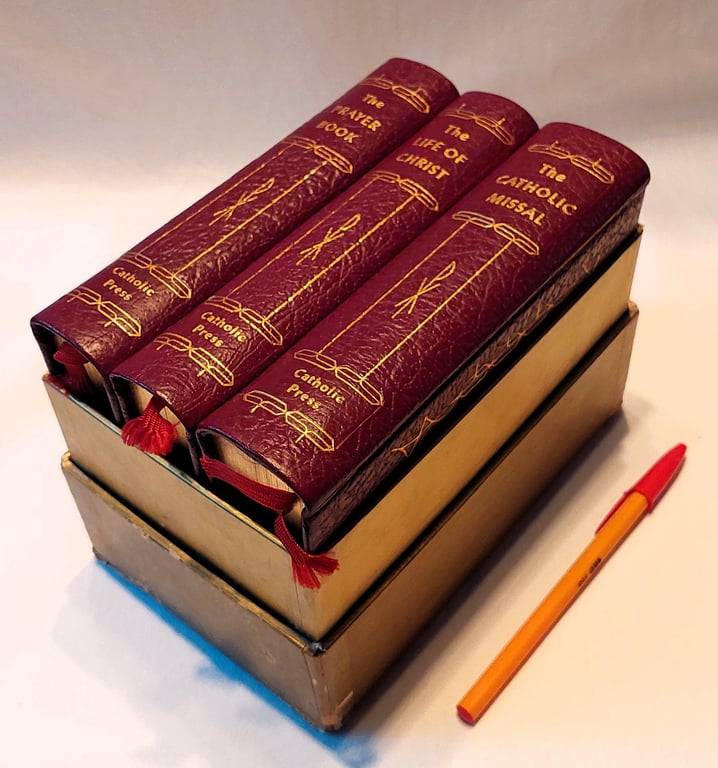 The Library of Catholic Devotion - A Box set of 3 Books - Leather bound