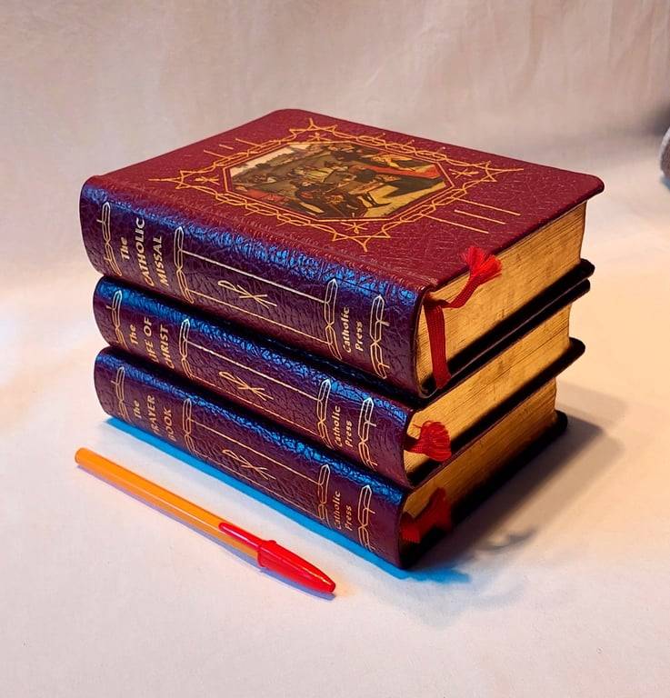 The Library of Catholic Devotion - A Box set of 3 Books - Leather bound