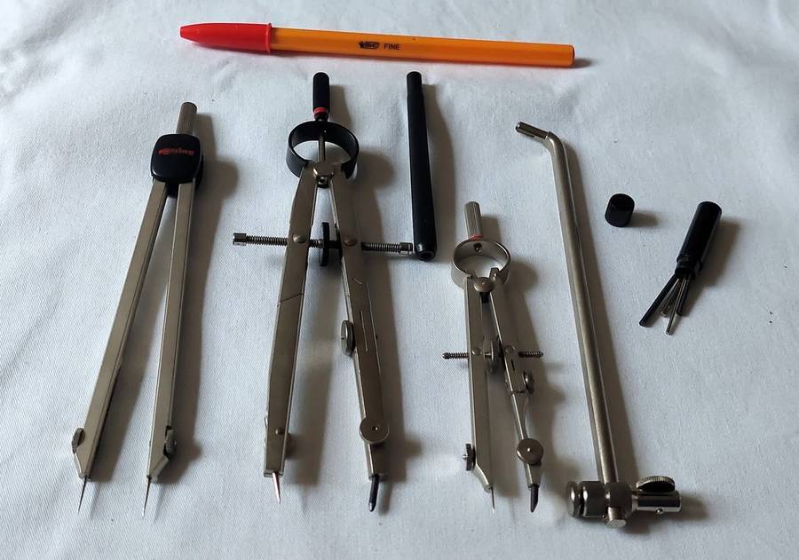 Vintage rOtring Drafting Compass Set