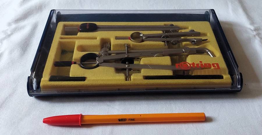 Vintage rOtring Drafting Compass Set