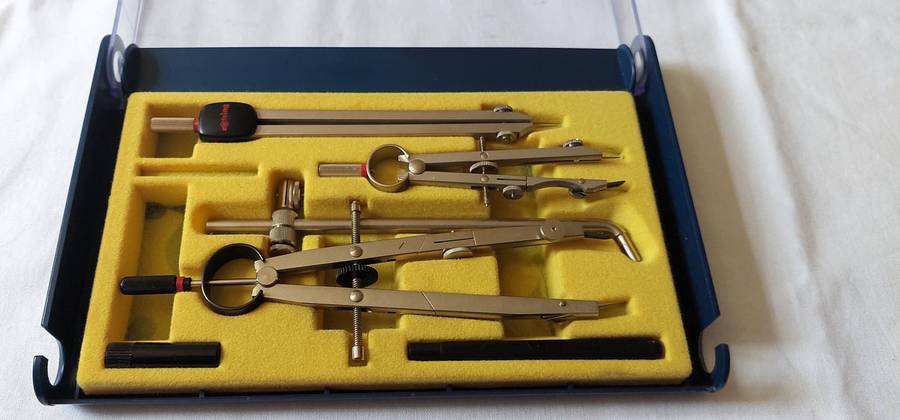 Vintage rOtring Drafting Compass Set