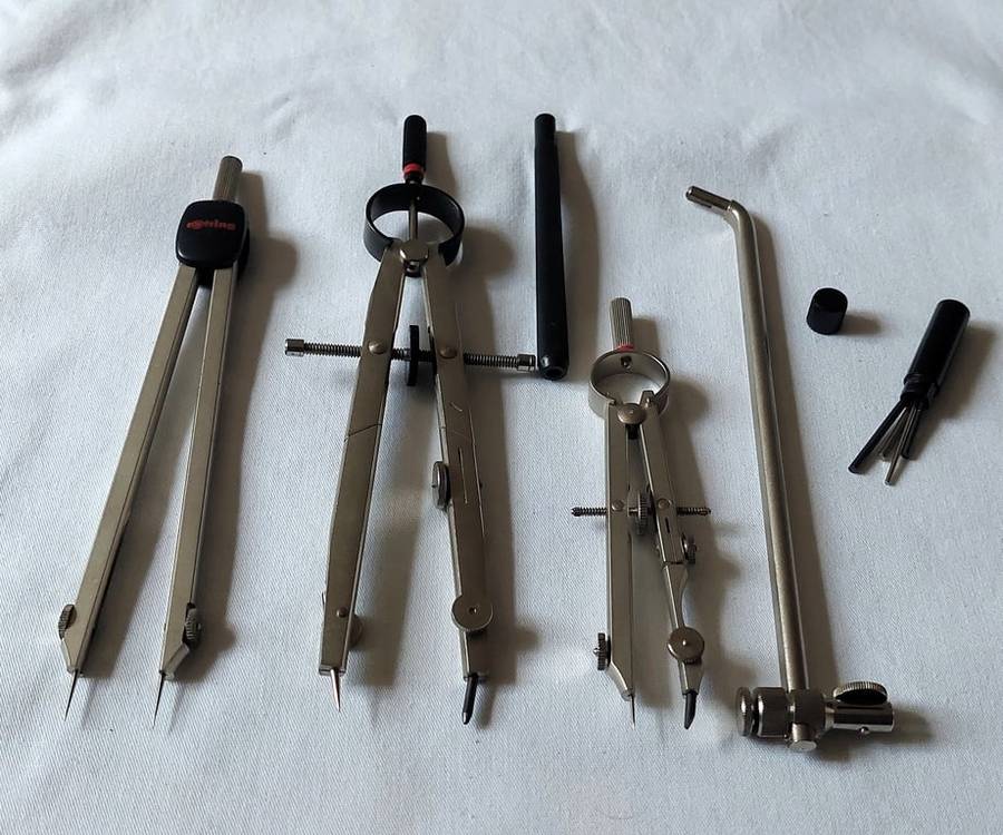Vintage rOtring Drafting Compass Set